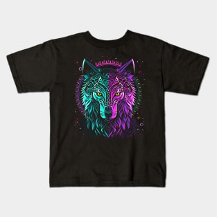 Retro wolf Kids T-Shirt